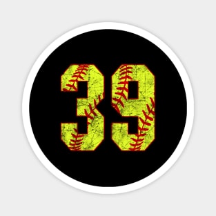 Fastpitch Softball Number 39 #39 Softball Shirt Jersey Uniform Favorite Player Biggest Fan Magnet